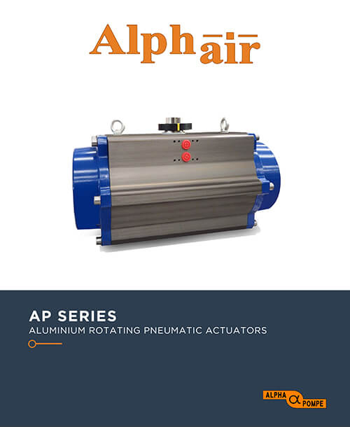 Alpha Pompe | Catalogue Aluminium rotating pneumatic actuators AP SERIES