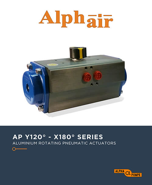 Alpha Pompe | Catalogue Aluminium rotating pneumatic actuators AP 120°-180° SERIES