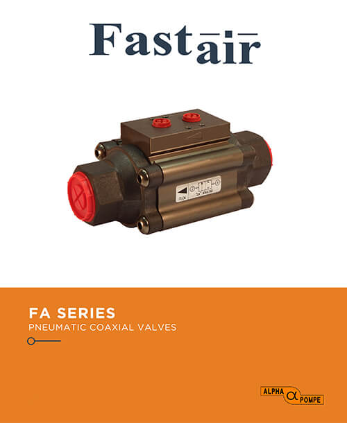 Alpha Pompe | Catalogue Aluminium pneumatic coaxial valves FA SERIES