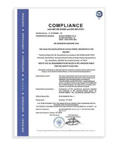 Alpha Pompe | IEC certificate