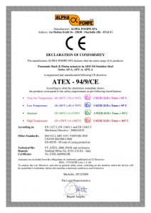 Alpha Pompe | ATEX Pneumatic Rack & Pinion