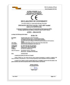 Atex declaration of conformity Fastair